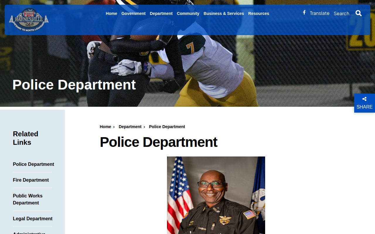 Official Haynesville Police Department information page